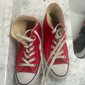 Converse Red High-Top Sneakers